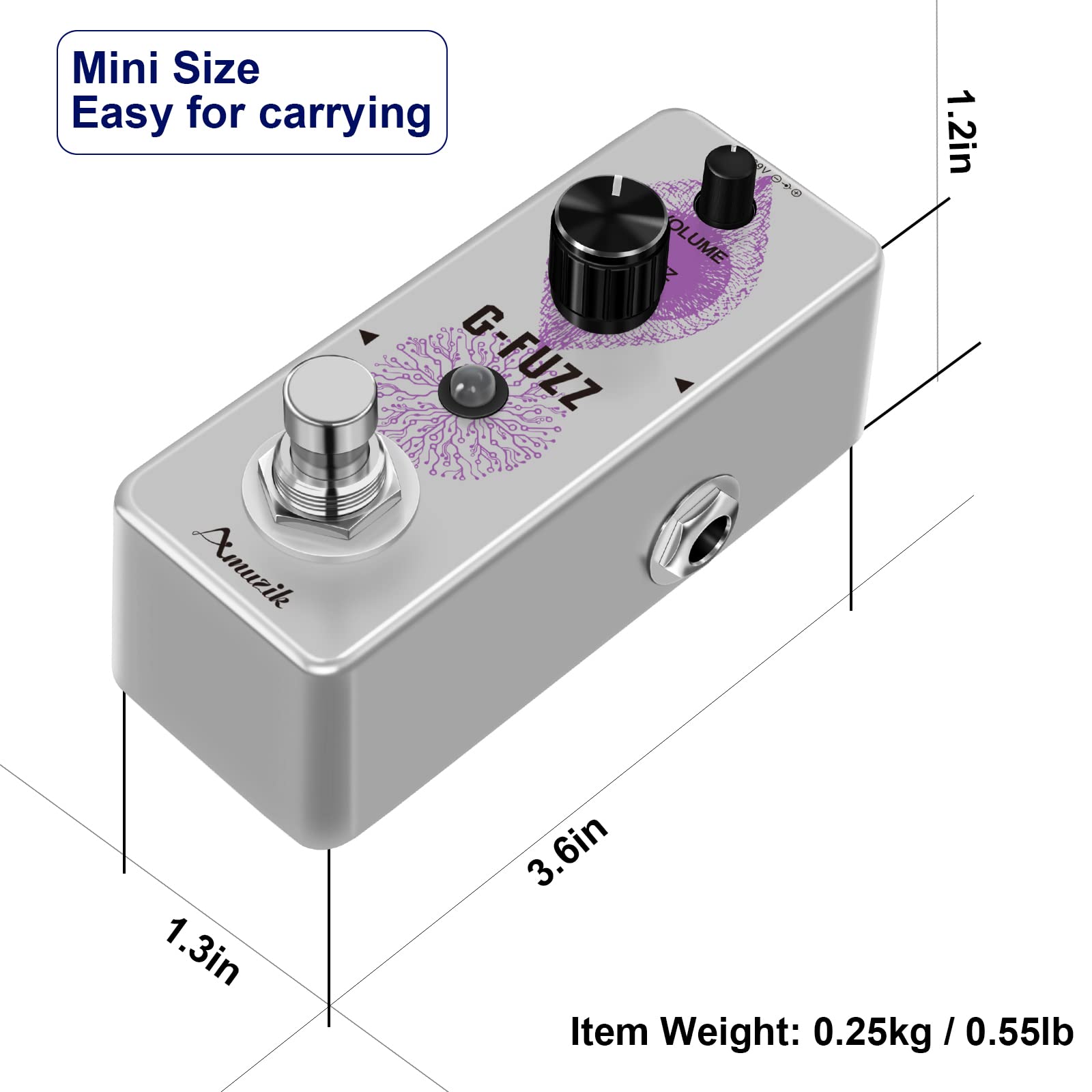 Amazon.com: Amuzik Classic Guitar Pedals Analog Fuzz Effect Pedal